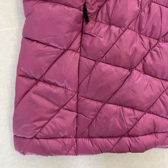 Calvin Klein Women Sz XL Chevron Hooded Violet Packable Puffer Down Jacket $190+ - Picture 11 of 11